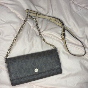 MICHAEL Michael Kors Black Crossbody Bag with Gold Chain